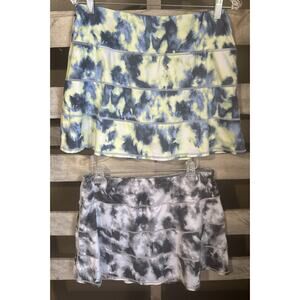 Ideology Tennis Skort Bundle Size Large Tie Dye Blue Black Pull On Athletic